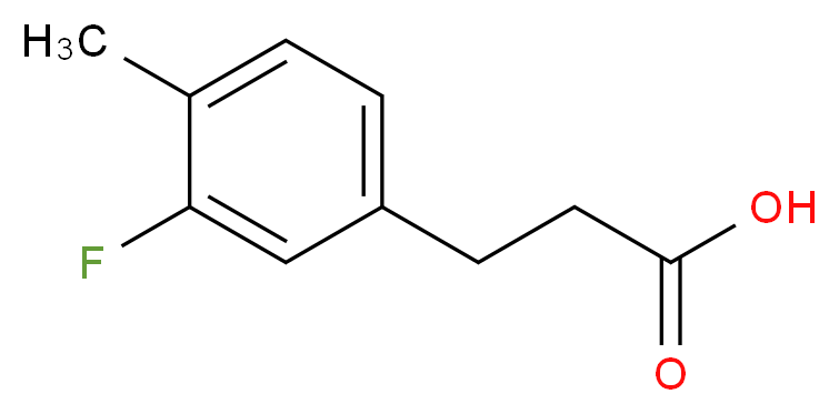3-(3-氟-4-甲基苯基)丙酸_分子结构_CAS_881189-62-4)