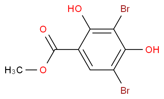 methyl 3,5-dibromo-2,4-dihydroxybenzoate_分子结构_CAS_885279-78-7