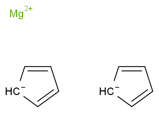 magnesium(2+) ion bis(cyclopenta-2,4-dien-1-ide)_分子结构_CAS_1284-72-6