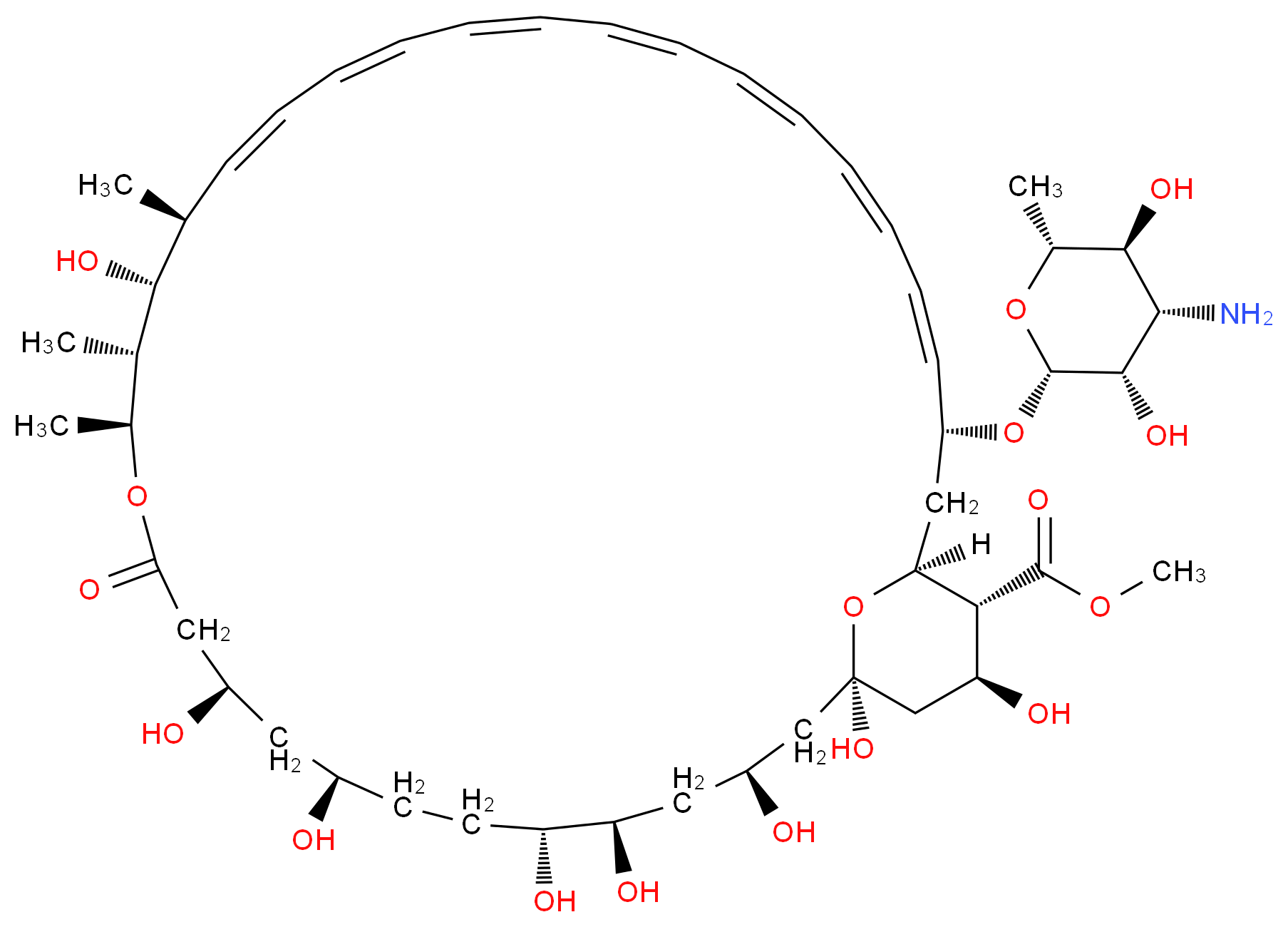 Amphotericin B Methyl Ester 90%_分子结构_CAS_36148-89-7)