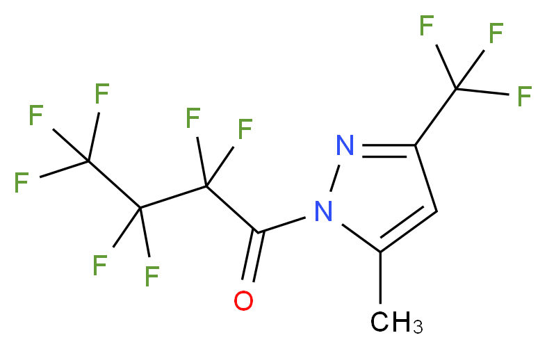 1-(Heptafluorobutyryl)-5(3)-methyl-3(5)-(trifluoromethyl)pyrazole_分子结构_CAS_)