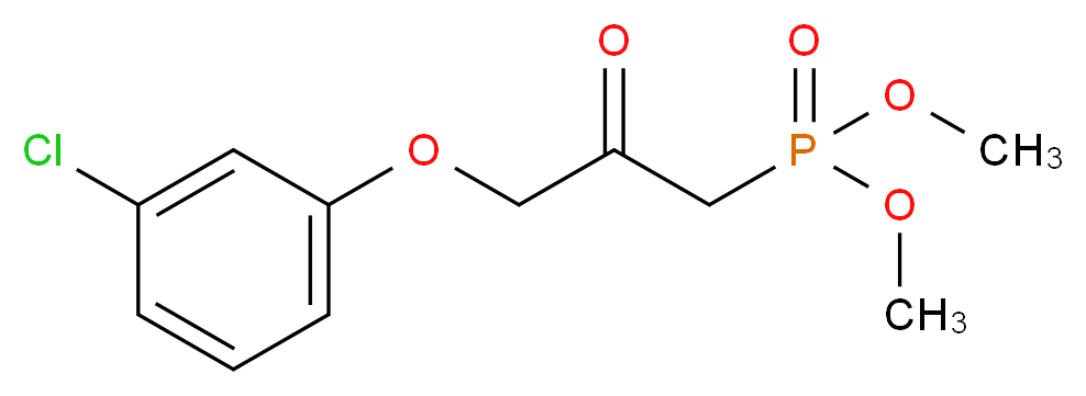 Dimethyl (3-(3-chlorophenoxy)-2-oxopropyl)phosphonate_分子结构_CAS_40665-94-9)