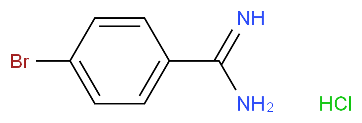 4-bromobenzene-1-carboximidamide hydrochloride_分子结构_CAS_55368-42-8