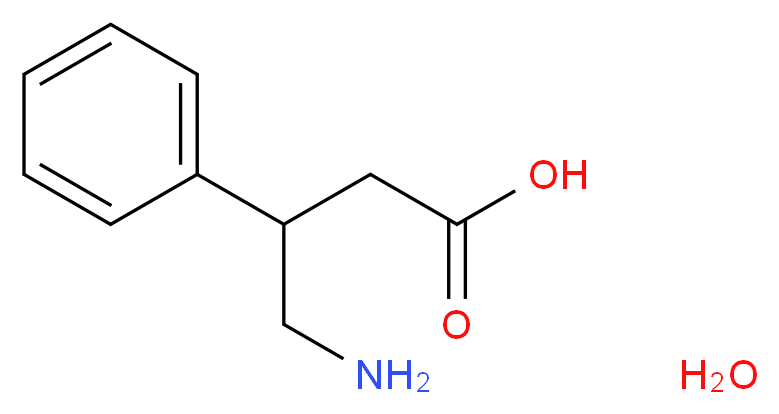 4-amino-3-phenylbutanoic acid hydrate_分子结构_CAS_55197-35-8