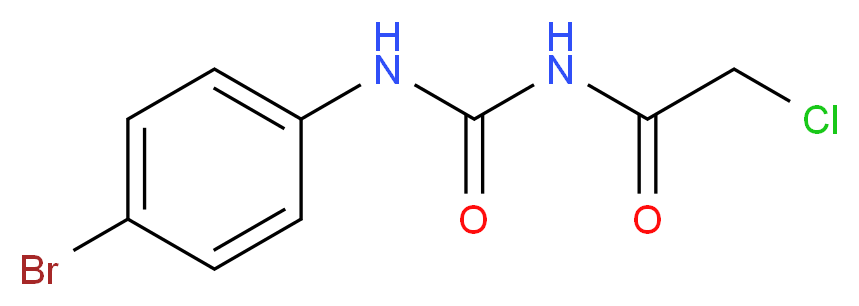 1-(4-bromophenyl)-3-(2-chloroacetyl)urea_分子结构_CAS_13558-79-7