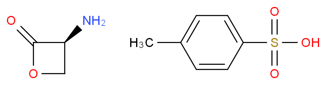 (3S)-3-aminooxetan-2-one; 4-methylbenzene-1-sulfonic acid_分子结构_CAS_112839-95-9