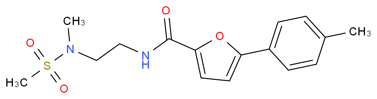 N-{2-[methyl(methylsulfonyl)amino]ethyl}-5-(4-methylphenyl)-2-furamide_分子结构_CAS_)