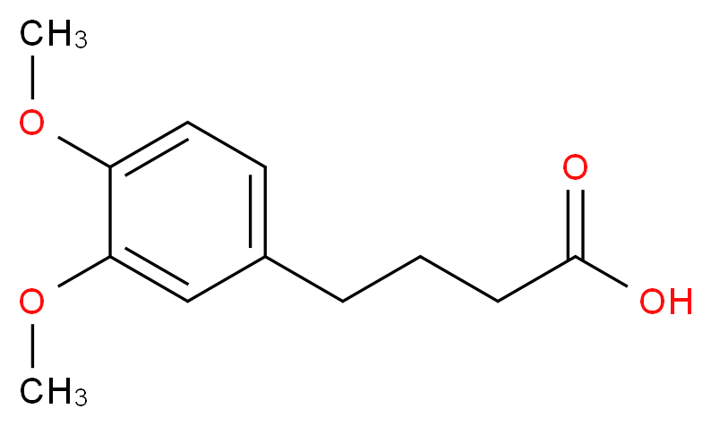 4-(3,4-二甲氧基苯基)丁酸_分子结构_CAS_13575-74-1)