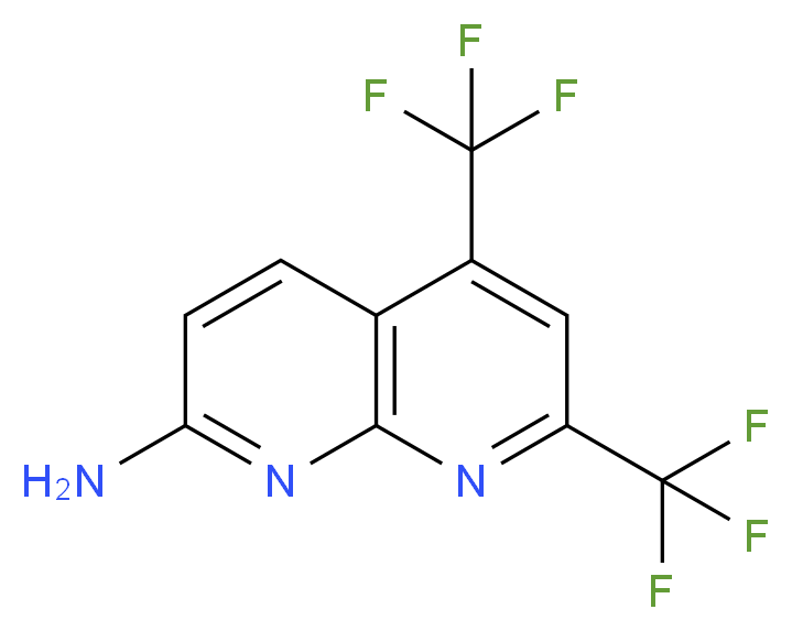 5,7-bis(trifluoromethyl)-1,8-naphthyridin-2-amine_分子结构_CAS_51420-72-5
