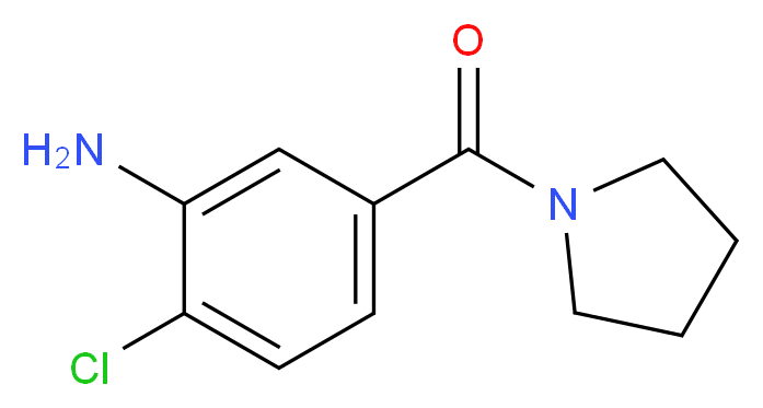 2-chloro-5-(pyrrolidin-1-ylcarbonyl)aniline_分子结构_CAS_905810-24-4)