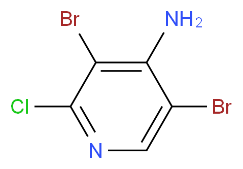 3,5-dibromo-2-chloropyridin-4-amine_分子结构_CAS_1054484-40-0