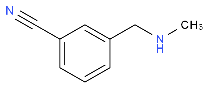 3-[(methylamino)methyl]benzonitrile_分子结构_CAS_90389-96-1