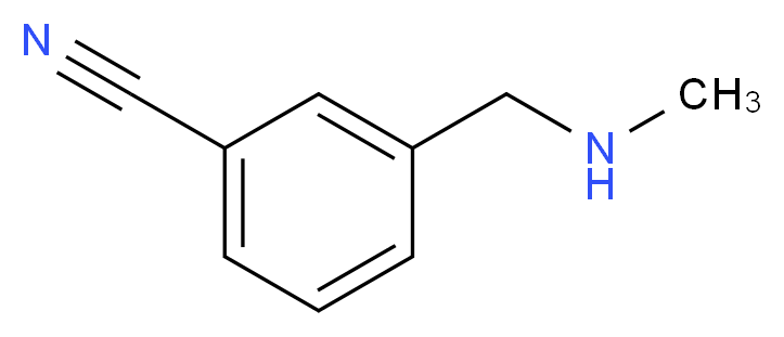 3-(methylaminomethyl)benzonitrile_分子结构_CAS_90389-96-1)