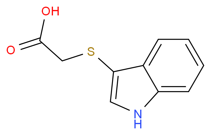 2-(1H-indol-3-ylsulfanyl)acetic acid_分子结构_CAS_54466-88-5