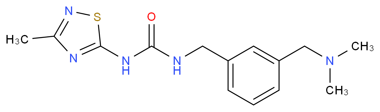 N-{3-[(dimethylamino)methyl]benzyl}-N'-(3-methyl-1,2,4-thiadiazol-5-yl)urea_分子结构_CAS_)