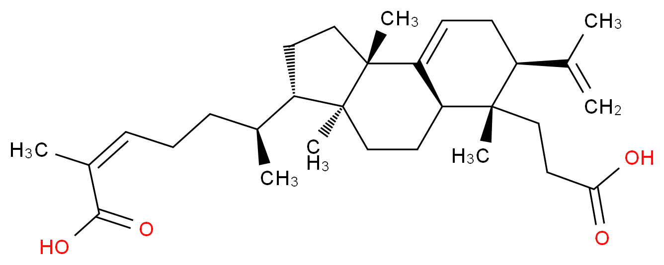 3,4-Secotirucalla-4(28),7,24-
triene-3,26-dioic acid_分子结构_CAS_159623-48-0)