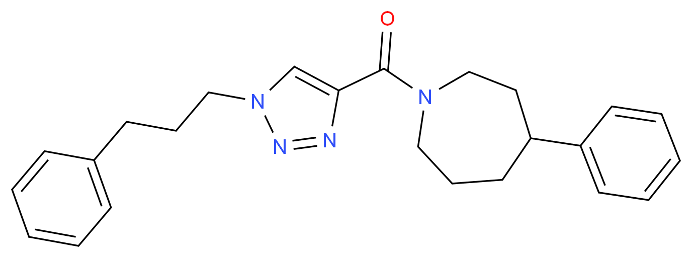 4-phenyl-1-{[1-(3-phenylpropyl)-1H-1,2,3-triazol-4-yl]carbonyl}azepane_分子结构_CAS_)