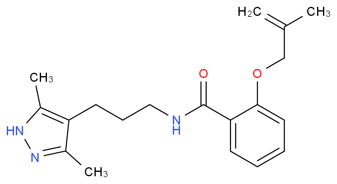 N-[3-(3,5-dimethyl-1H-pyrazol-4-yl)propyl]-2-[(2-methylprop-2-en-1-yl)oxy]benzamide_分子结构_CAS_)