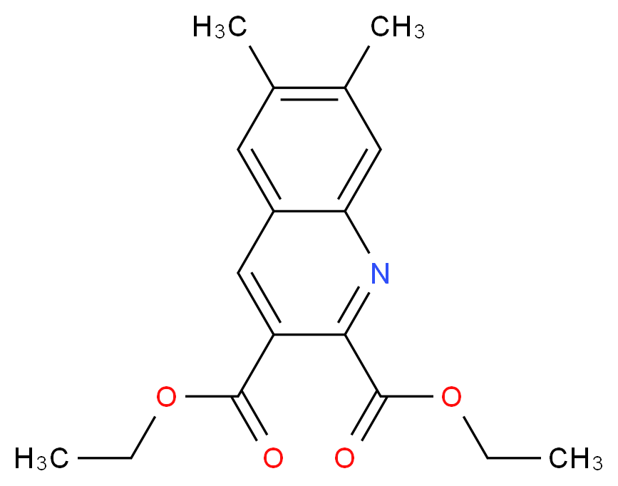 6,7-DIMETHYLQUINOLINE-2,3-DICARBOXYLIC ACID DIETHYL ESTER_分子结构_CAS_948294-48-2)