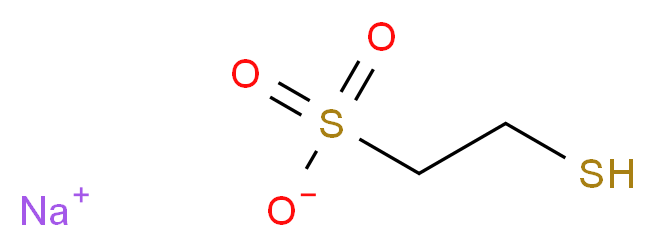 sodium 2-mercaptoethanesulfonate_分子结构_CAS_)