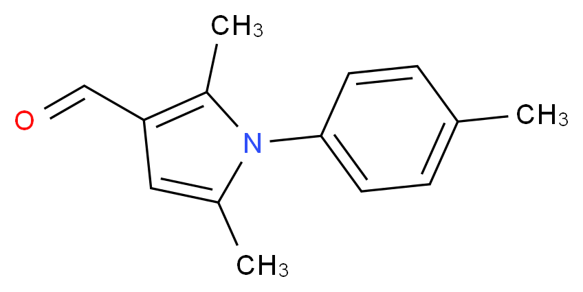 2,5-dimethyl-1-(4-methylphenyl)-1H-pyrrole-3-carbaldehyde_分子结构_CAS_327060-71-9