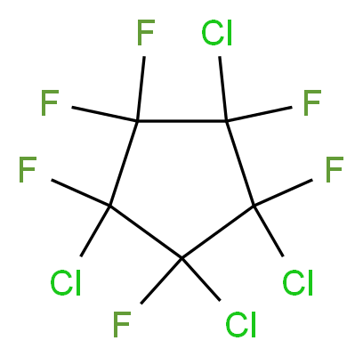 1,2,3,4-tetrachloro-1,2,3,4,5,5-hexafluorocyclopentane_分子结构_CAS_1453-38-9