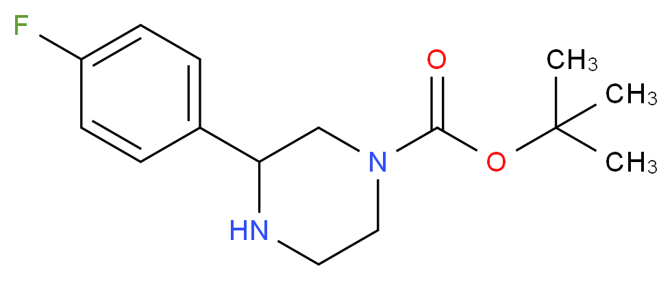 3-(4-FLUORO-PHENYL)-PIPERAZINE-1-CARBOXYLIC ACID TERT-BUTYL ESTER_分子结构_CAS_886767-25-5)