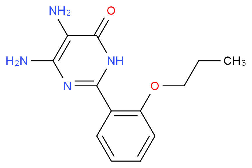 5,6-Diamino-2-(2-propoxyphenyl)pyrimidin-4(3H)-one_分子结构_CAS_57075-34-0)