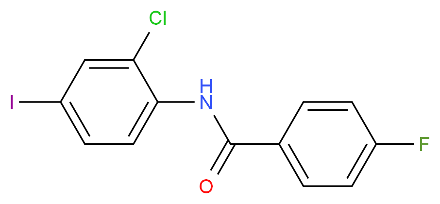 N-(2-chloro-4-iodophenyl)-4-fluorobenzamide_分子结构_CAS_433326-86-4