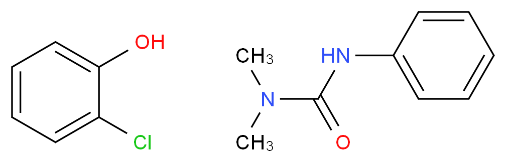 2-chlorophenol; 3,3-dimethyl-1-phenylurea_分子结构_CAS_4430-20-0