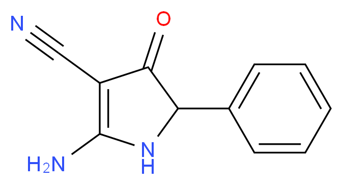 2-amino-4-oxo-5-phenyl-4,5-dihydro-1H-pyrrole-3-carbonitrile_分子结构_CAS_)