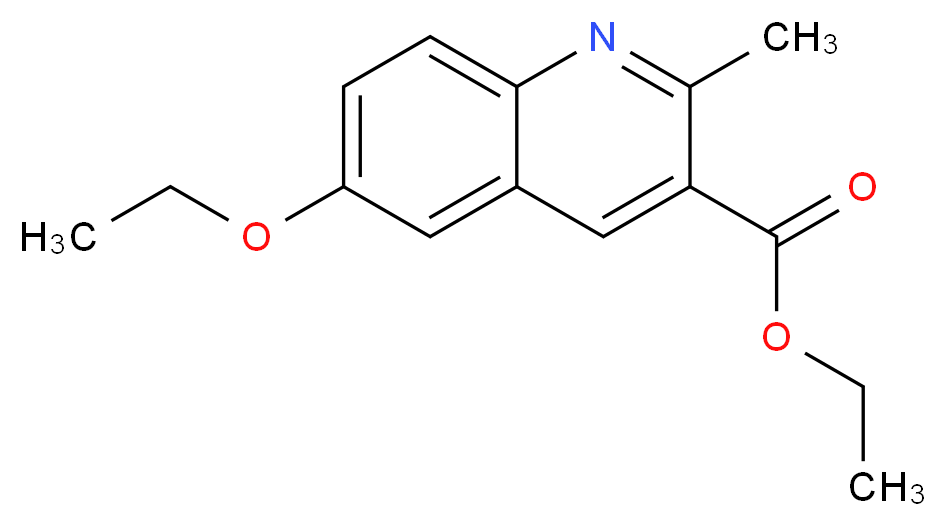 ethyl 6-ethoxy-2-methylquinoline-3-carboxylate_分子结构_CAS_948289-68-7