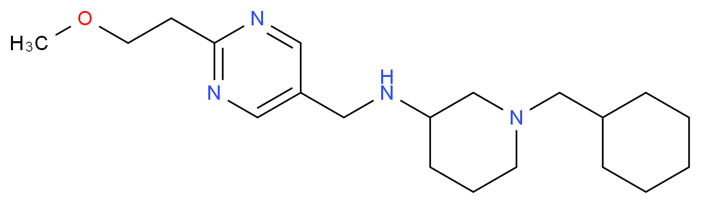 1-(cyclohexylmethyl)-N-{[2-(2-methoxyethyl)-5-pyrimidinyl]methyl}-3-piperidinamine_分子结构_CAS_)