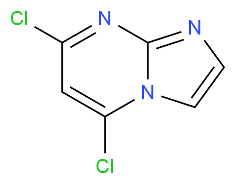 5,7-dichloroimidazo[1,2-a]pyrimidine_分子结构_CAS_57473-32-2