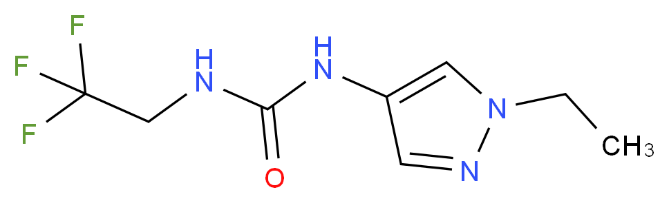 N-(1-ethyl-1H-pyrazol-4-yl)-N'-(2,2,2-trifluoroethyl)urea_分子结构_CAS_)