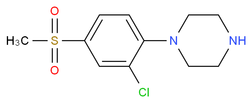 1-[2-Chloro-4-(methylsulphonyl)phenyl]piperazine_分子结构_CAS_)