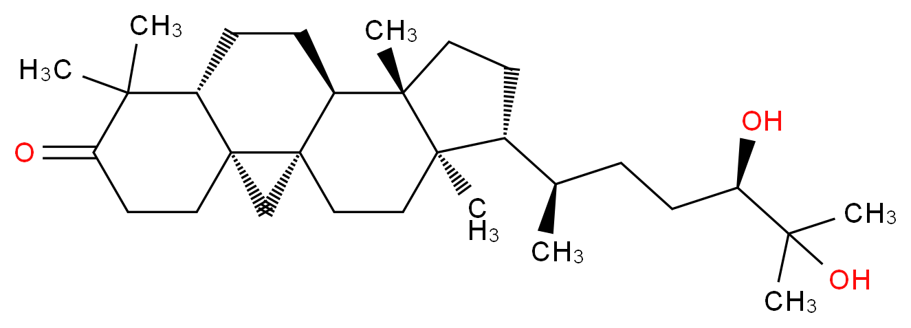 (1S,3R,8R,11S,12S,15R,16R)-15-[(2R,5R)-5,6-dihydroxy-6-methylheptan-2-yl]-7,7,12,16-tetramethylpentacyclo[9.7.0.0<sup>1</sup>,<sup>3</sup>.0<sup>3</sup>,<sup>8</sup>.0<sup>1</sup><sup>2</sup>,<sup>1</sup><sup>6</sup>]octadecan-6-one_分子结构_CAS_155060-48-3