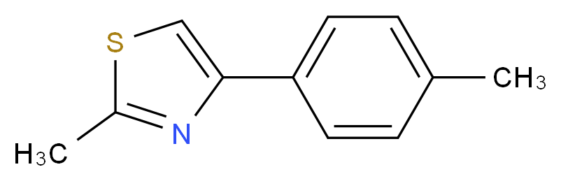 2-Methyl-4-p-tolyl-thiazole_分子结构_CAS_66047-73-2)