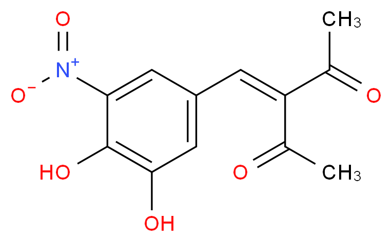 3-[(3,4-dihydroxy-5-nitrophenyl)methylidene]pentane-2,4-dione_分子结构_CAS_116313-94-1