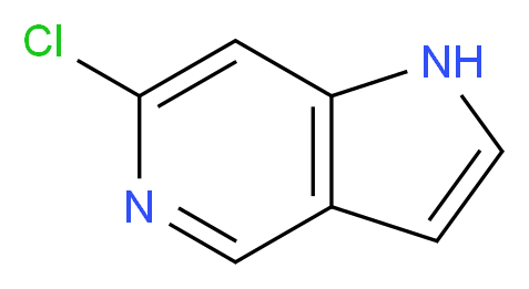 6-chloro-1H-pyrrolo[3,2-c]pyridine_分子结构_CAS_74976-31-1