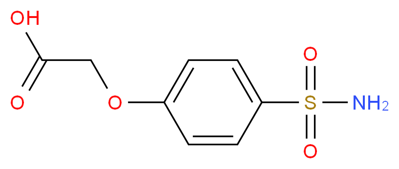 2-(4-sulfamoylphenoxy)acetic acid_分子结构_CAS_7383-14-4