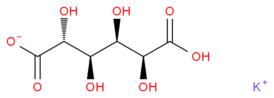 potassium (2R,3R,4R,5S)-5-carboxy-2,3,4,5-tetrahydroxypentanoate_分子结构_CAS_576-42-1