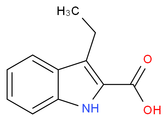 3-ethyl-1H-indole-2-carboxylic acid_分子结构_CAS_92287-88-2)