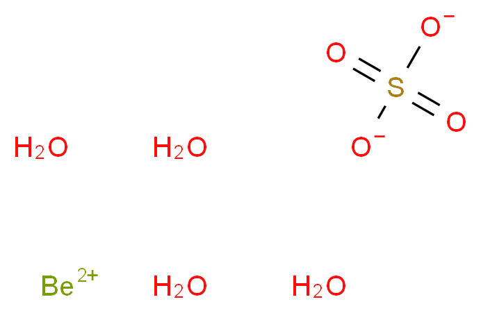 硫酸铍 四水合物_分子结构_CAS_7787-56-6)