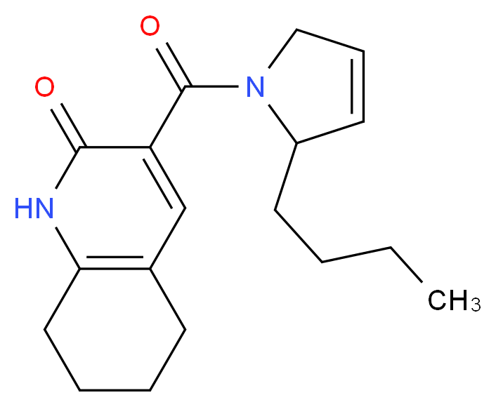 3-[(2-butyl-2,5-dihydro-1H-pyrrol-1-yl)carbonyl]-5,6,7,8-tetrahydroquinolin-2(1H)-one_分子结构_CAS_)