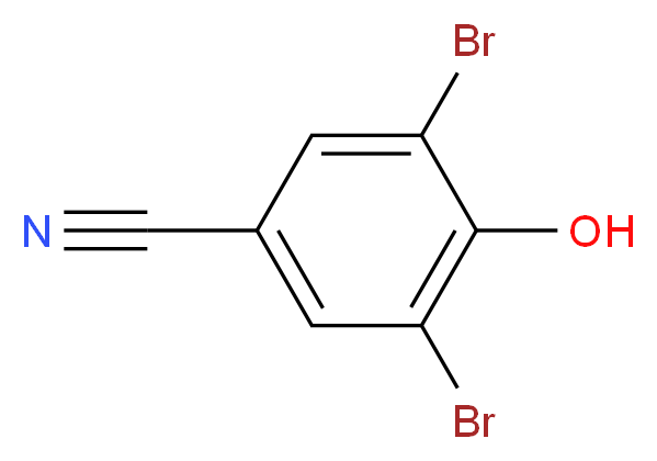 3,5-二溴-4-羟基苄腈_分子结构_CAS_1689-84-5)
