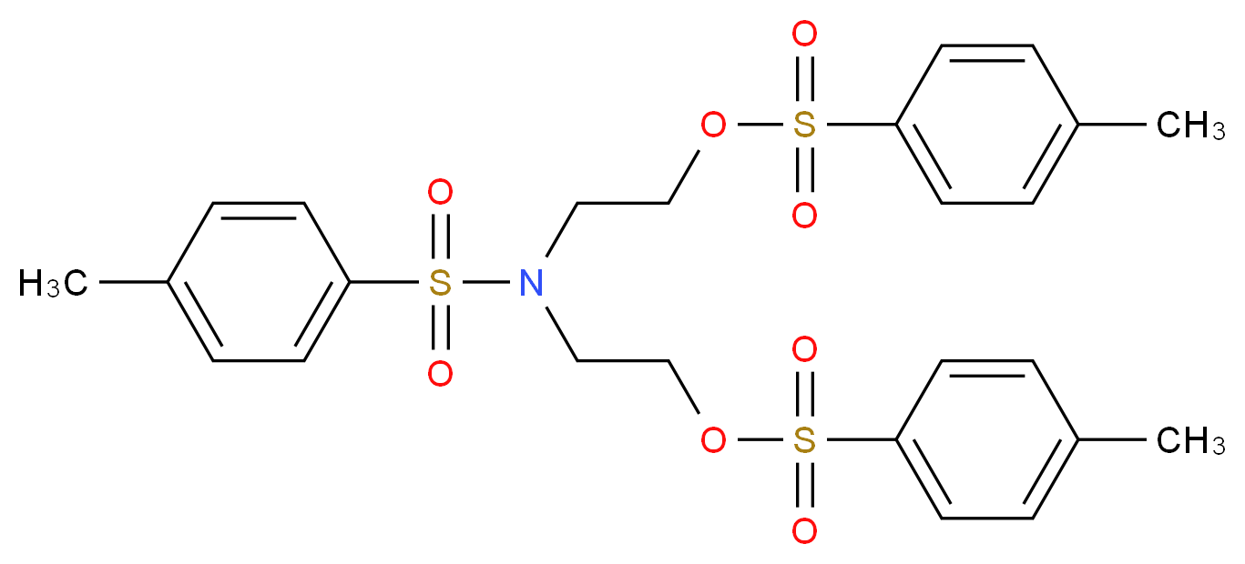 N,N-双[2-(对甲苯磺酰氧基)乙基]-对甲苯磺酰胺_分子结构_CAS_16695-22-0)