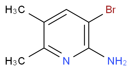 3-bromo-5,6-dimethylpyridin-2-amine_分子结构_CAS_161091-49-2