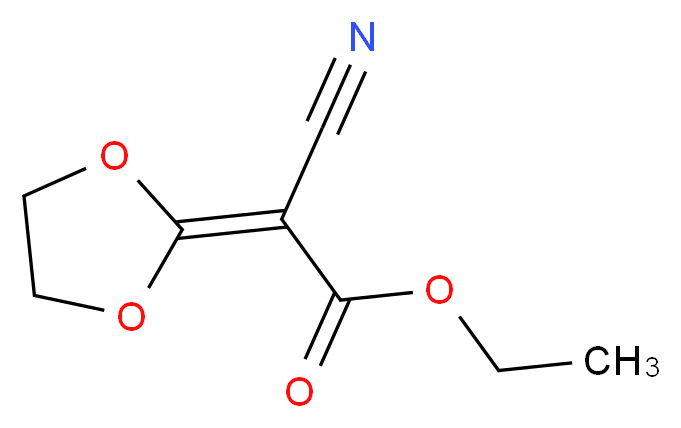 Ethyl 2-cyano-2-(1,3-dioxolan-2-yliden)acetate_分子结构_CAS_121020-70-0)