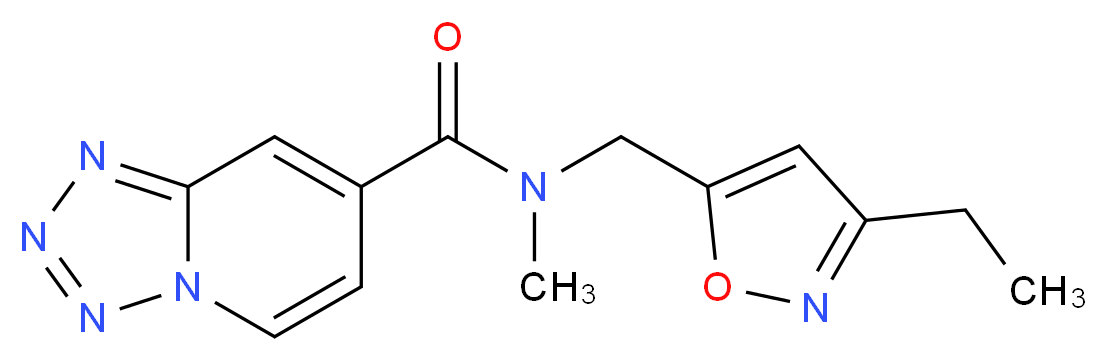 N-[(3-ethylisoxazol-5-yl)methyl]-N-methyltetrazolo[1,5-a]pyridine-7-carboxamide_分子结构_CAS_)